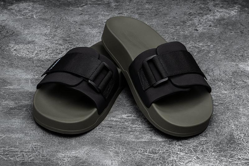 Men's Nobull Ivy Adjustabla Slides Blac | SG G2141S